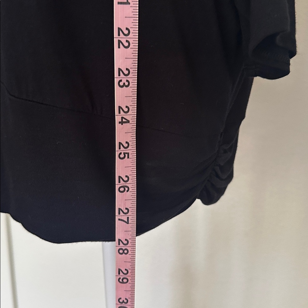 Thalia Sodi Black Crisscross Neckline Top Three Quarter Sleeve - Picture 11 of 11